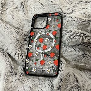 Casetify iPhone 13 ProMax case with MagSafe strawberry Mel Stringer